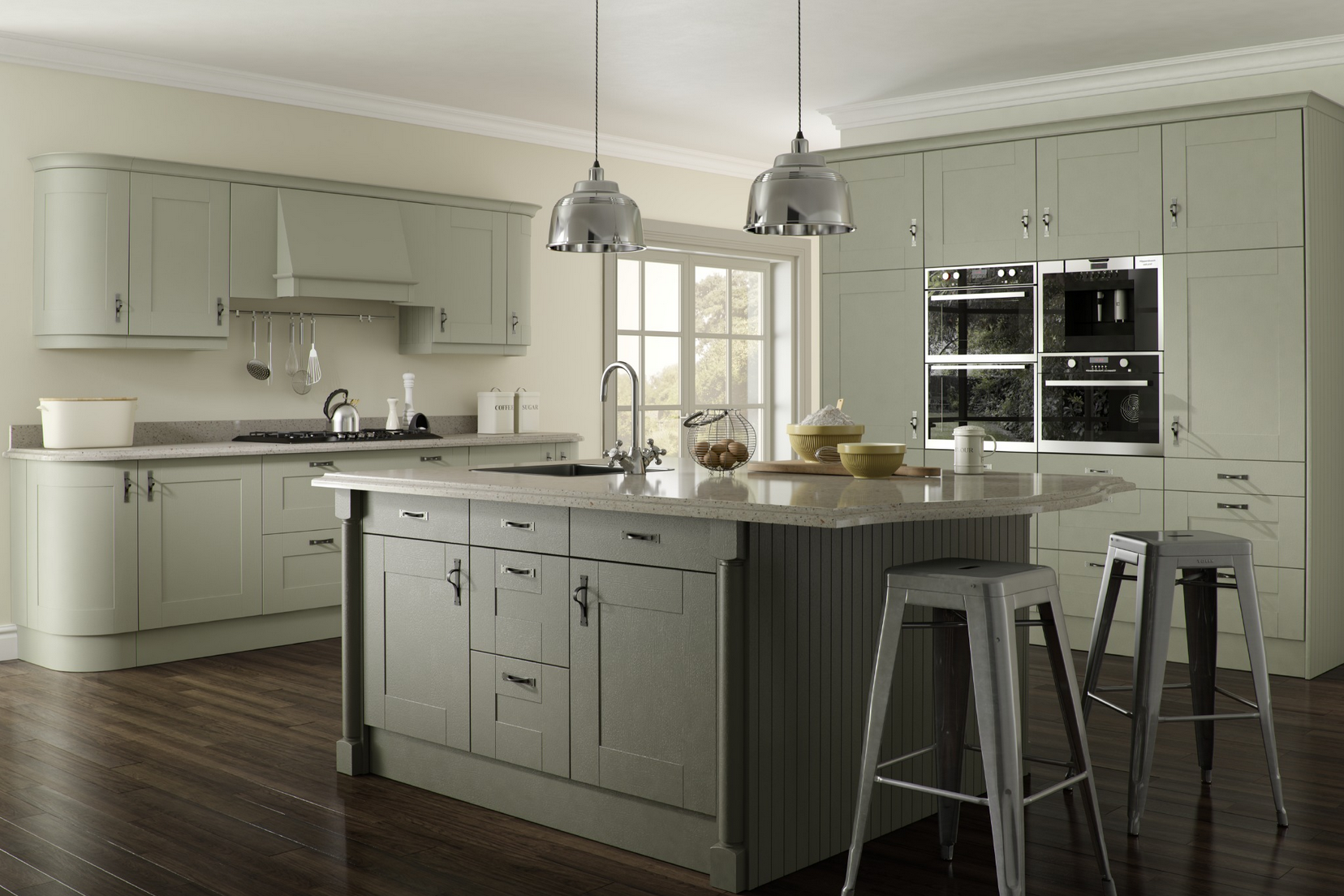 Malham Sage & Olive Shaker Kitchen Proline Cabinets Ltd Malham Sage & Olive Shaker Kitchen Proline Cabinets Ltd