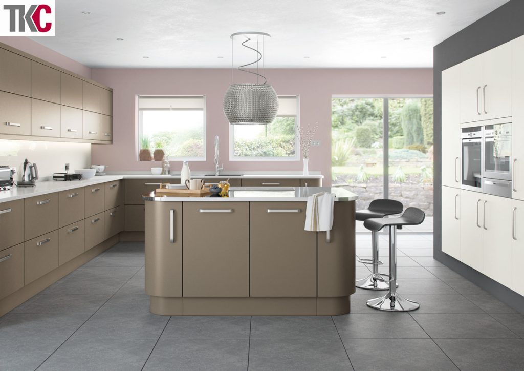 TKC Imola Hand Painted Brown Grey Kitchen