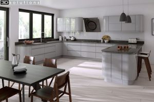 Trademouldings Larissa Gloss Dove Grey Gloss Kitchens