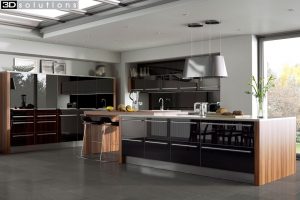 Trademouldings Odyssey Black Gloss Kitchen