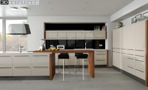 Trademouldings Odyssey Cream Gloss Kitchen