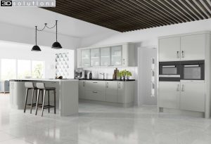 Trademouldings Sofia Matt Dove Grey Kitchen