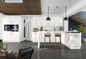 Trademouldings Sofia Matt White Kitchen